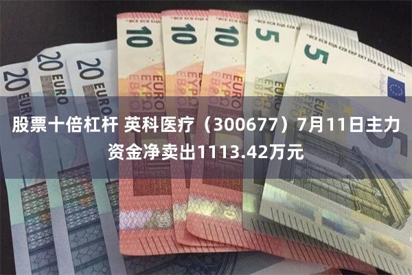 股票十倍杠杆 英科医疗（300677）7月11日主力资金净卖出1113.42万元