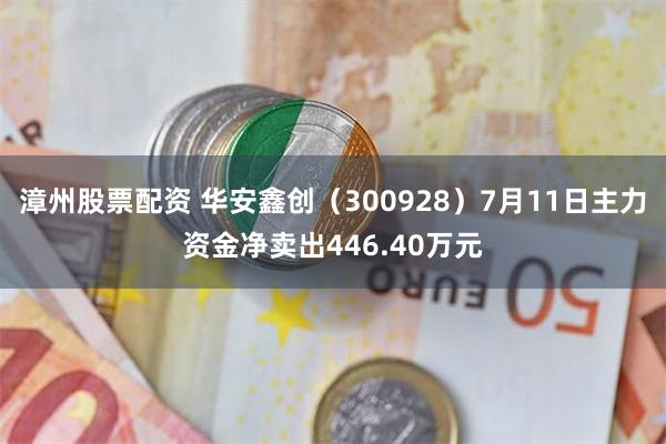 漳州股票配资 华安鑫创（300928）7月11日主力资金净卖出446.40万元