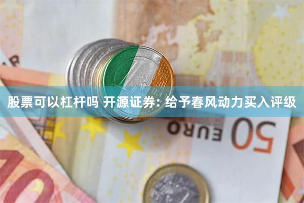 股票可以杠杆吗 开源证券: 给予春风动力买入评级