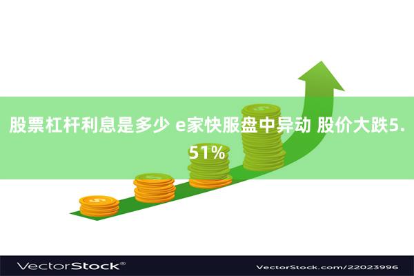 股票杠杆利息是多少 e家快服盘中异动 股价大跌5.51%