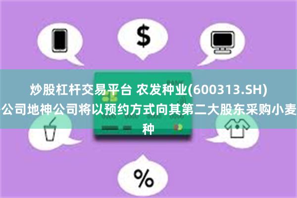 炒股杠杆交易平台 农发种业(600313.SH)子公司地神公司将以预约方式向其第二大股东采购小麦种