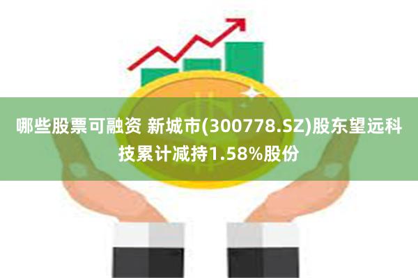 哪些股票可融资 新城市(300778.SZ)股东望远科技累计减持1.58%股份